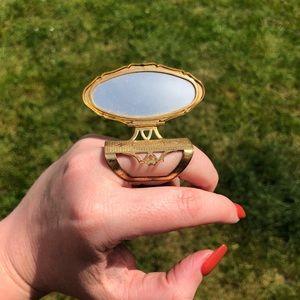 Vintage stratton mirror lipstick holder